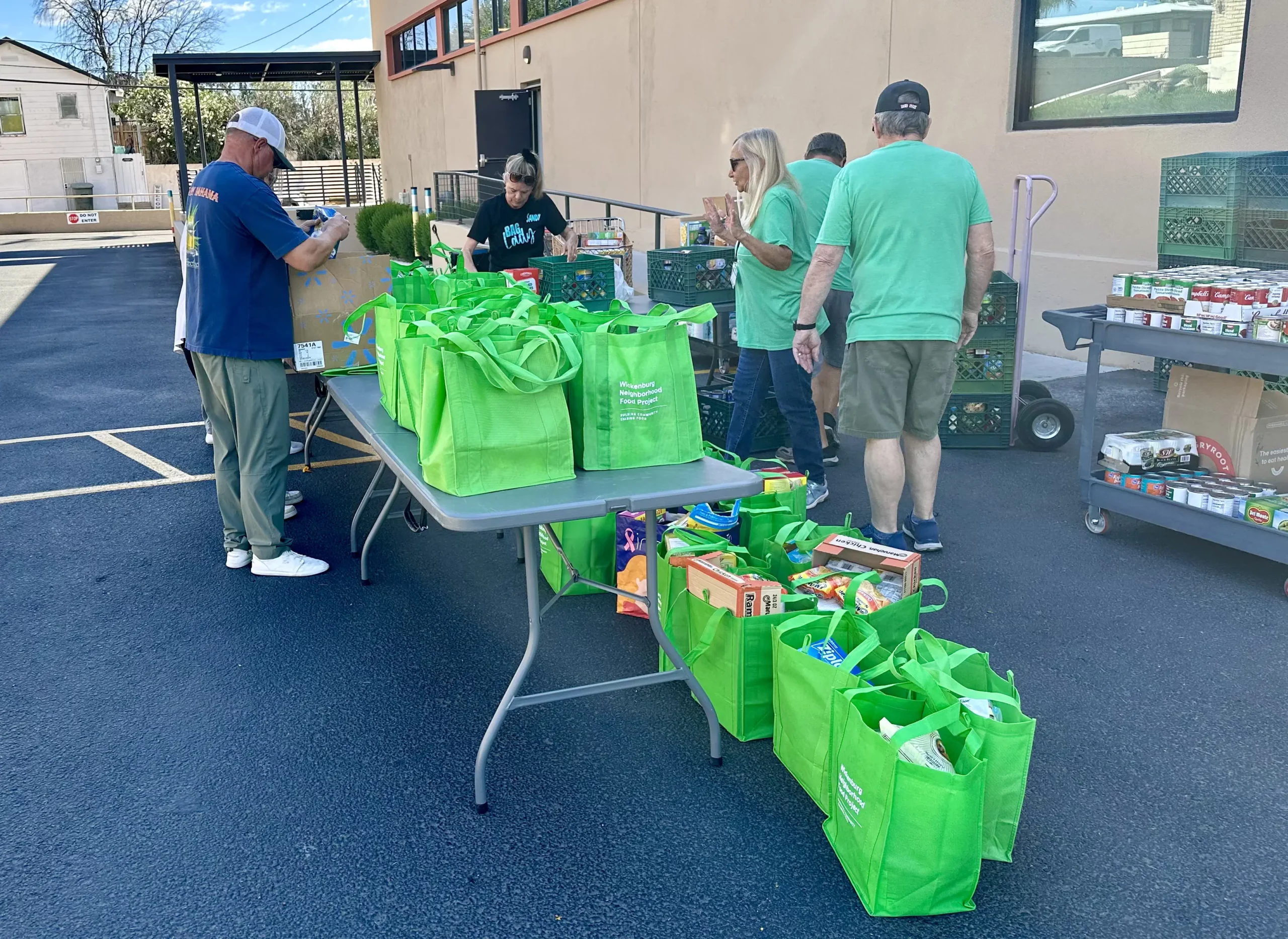 Wickenburg Food Project Volunteers Sorting Donated Food